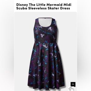 Torrid size 3 Disney villain Ursula little mermaid scuba skater midi dress